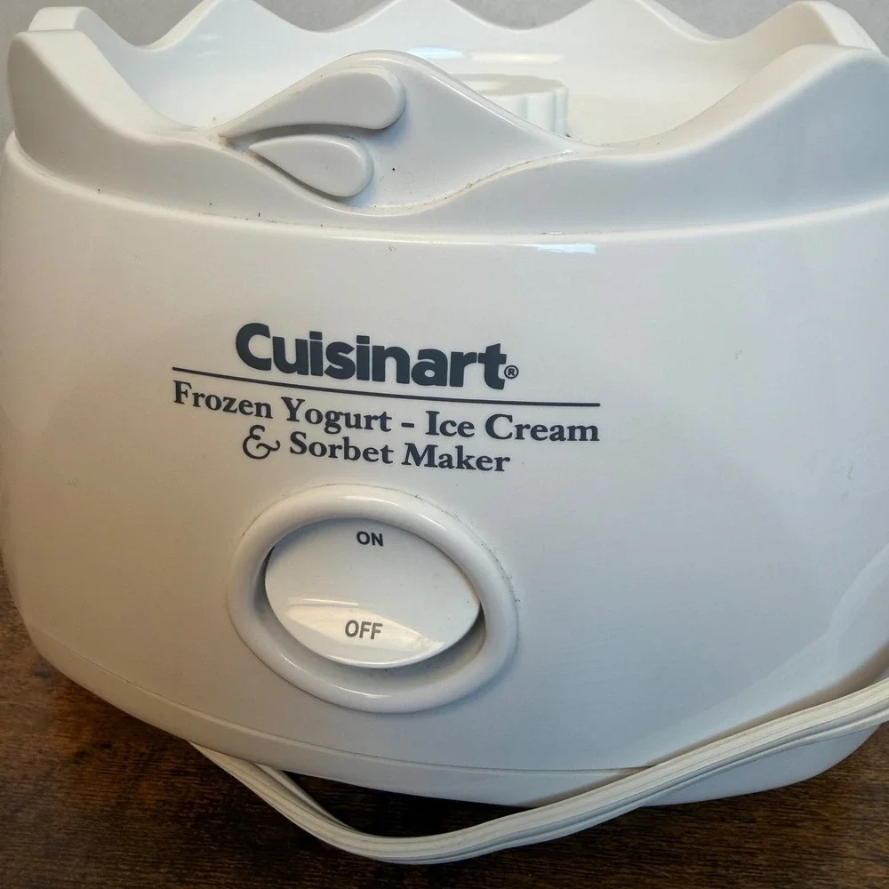 Cuisinart Ice Cream Maker White ICE-20‎ Frozen Yogurt Sorbet Maker Base Only